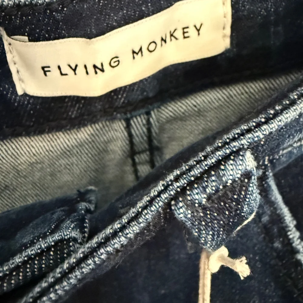 FLYING MONKEY High Rise Full Length Mini Flare Jeans NEW WITH TAGS SIZE 31/13 - Picture 3 of 7